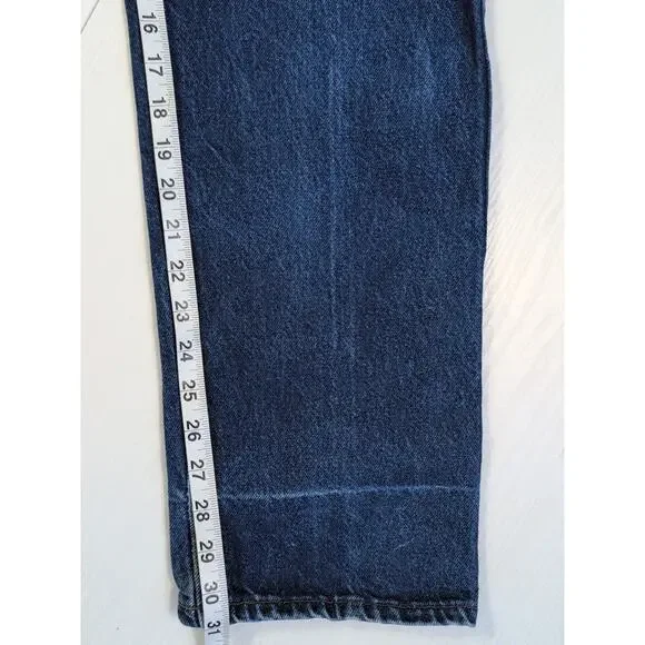 Vintage Levi's 505 Orange Tab Jeans Men's 36x32 Dark Indigo Denim USA Made 70s
